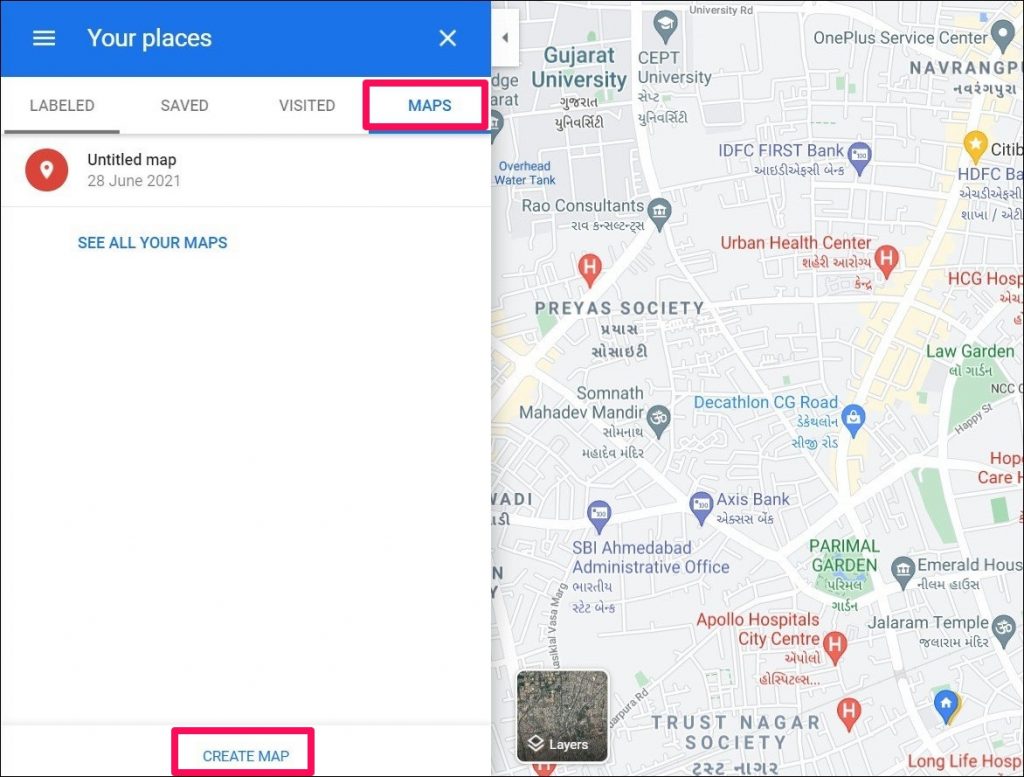 Crear mapa en Google Maps