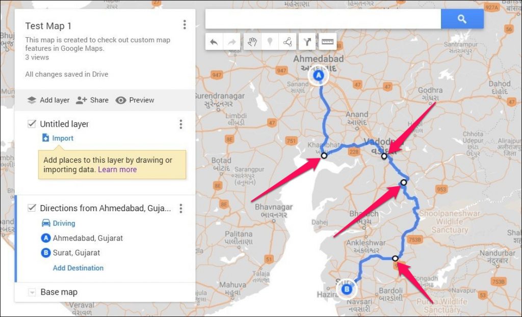 Personalizar instrucciones en Google Maps