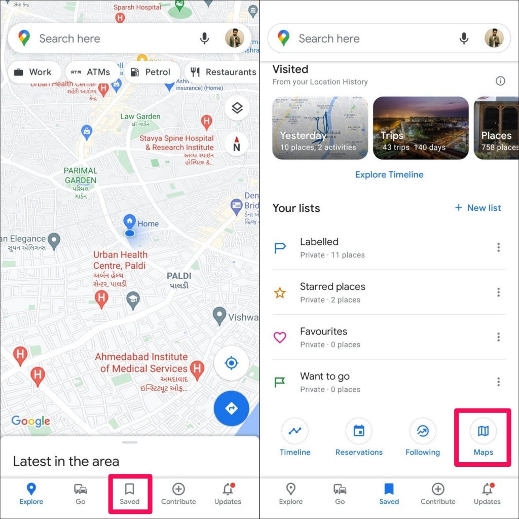Aplicación de Google Maps