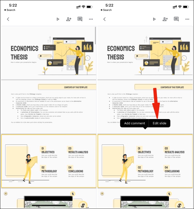 Editar diapositivas en las diapositivas de Google