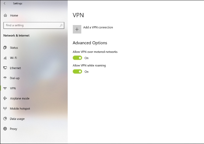 Apague VPN