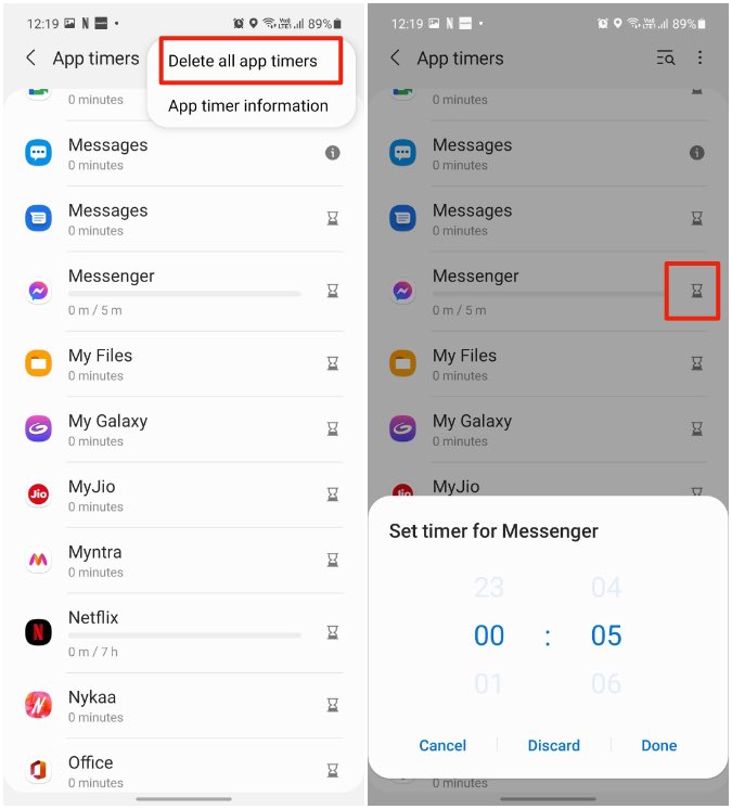 extender el temporizador para Messenger