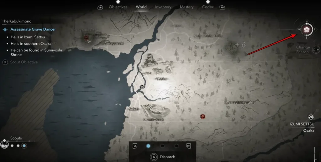 Cómo cambiar las estaciones Assassins Creed Shadows