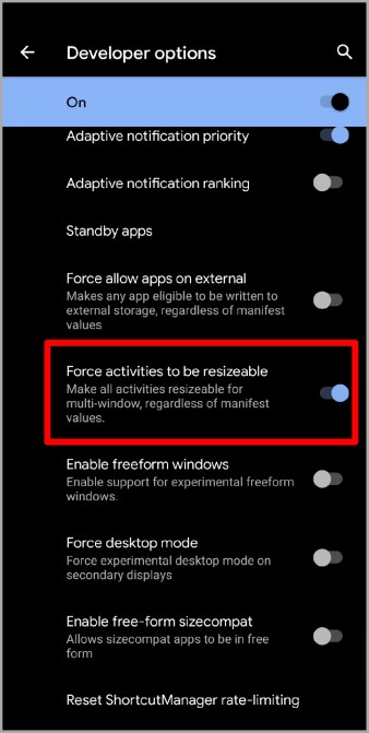 Forzar las actividades para que sean restable en Android