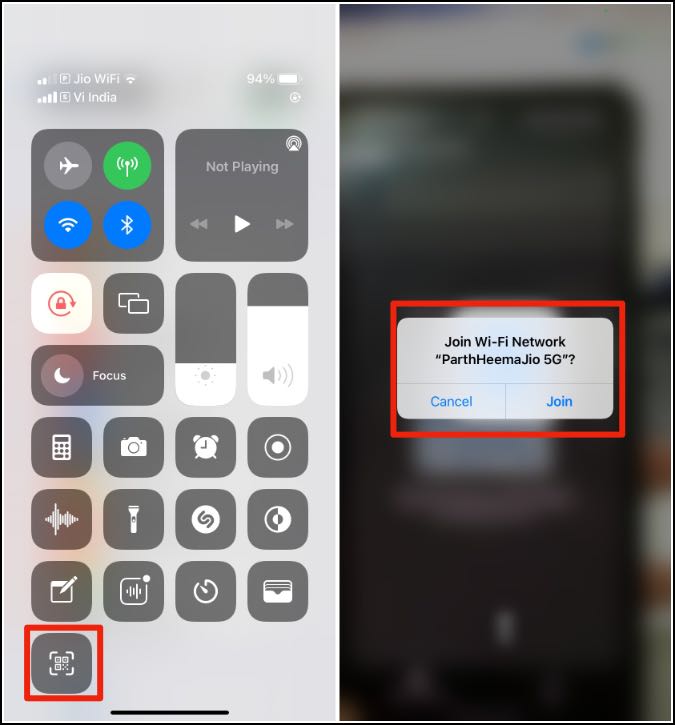escanear código QR con iPhone