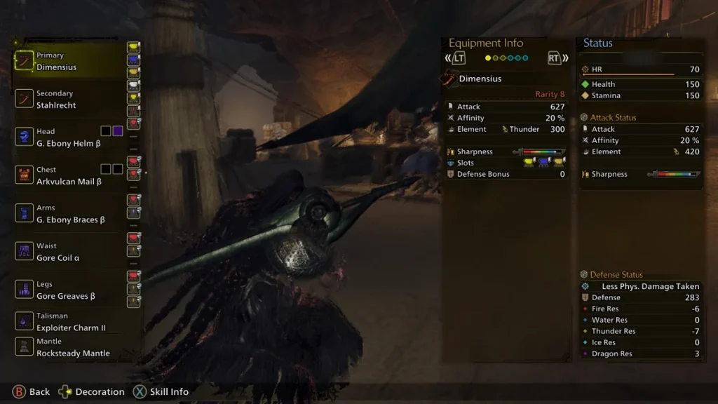 Estadísticas de mhw dimensius