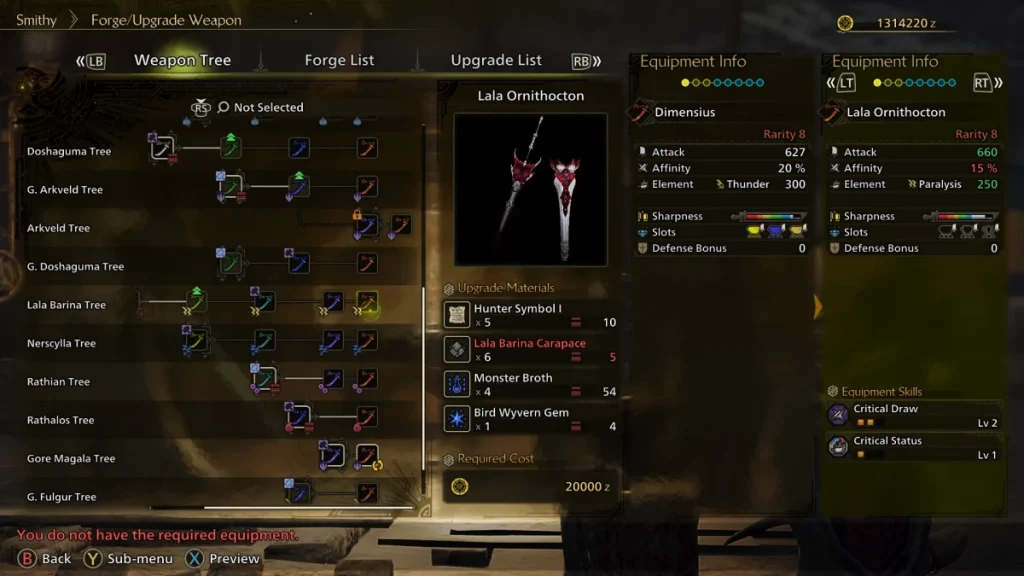 MHW Lala Ornithocton