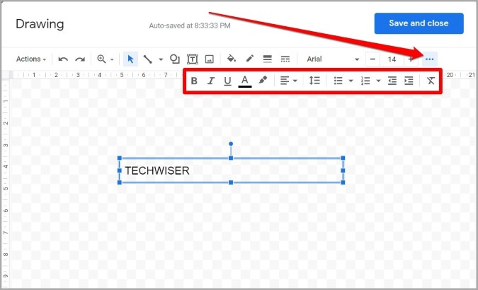 Texto de formato en Google Docs