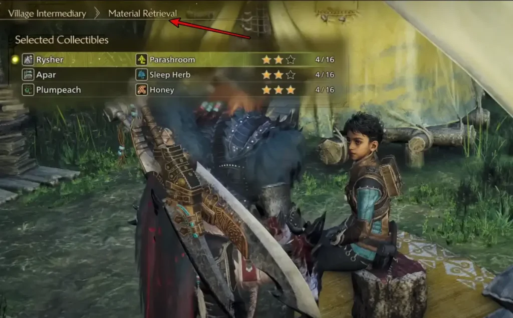 Sistema de recuperación de materiales Monster Hunter Wilds