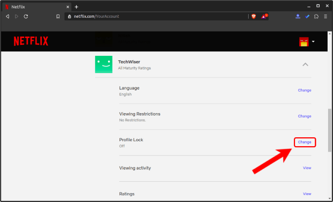 Change_profile_lock: cómo configurar los controles parentales en Netflix