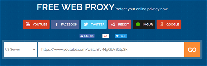 Video restringido de YouTube a través de Proxy