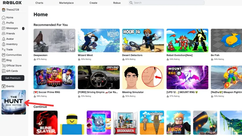 Centro de eventos de Roblox