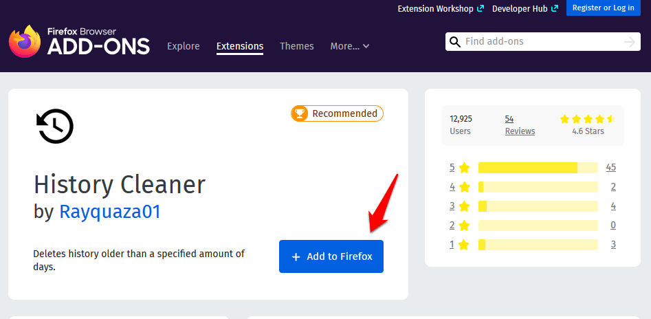 Firefox Install Addon