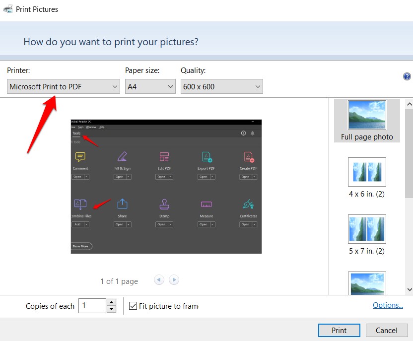 Microsoft Print to PDF Trick
