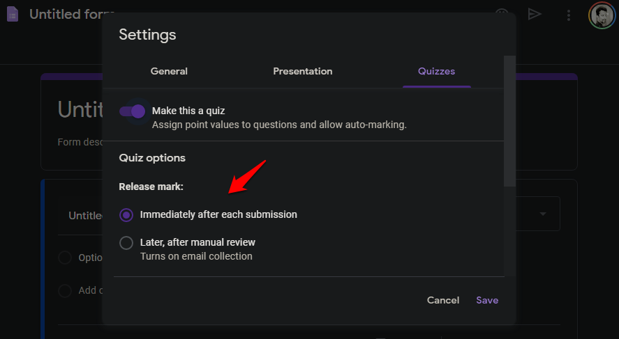 Auto-grado o puntaje en formularios de Google