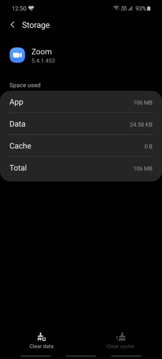 borrar el caché y los datos de zoom en Android