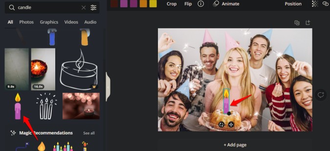 Agregar imagen encima de otra imagen en Canva