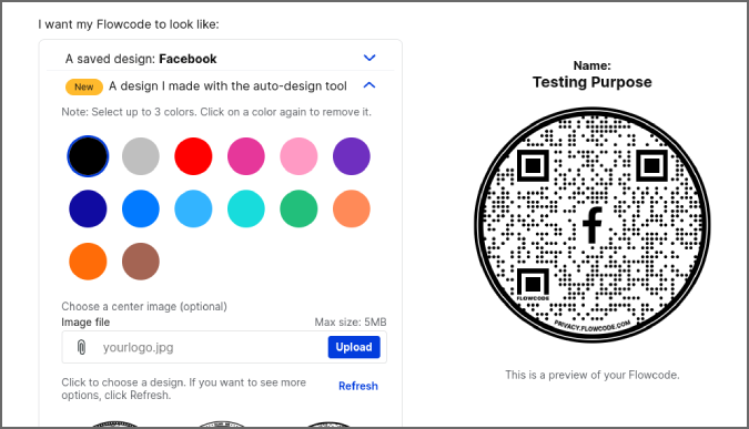Personalización del código QR en código de flujo