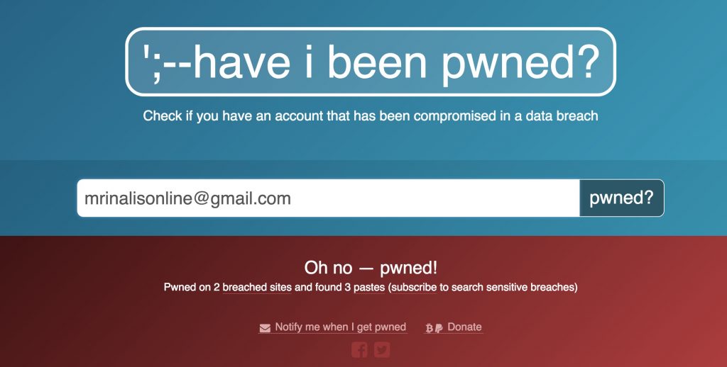 Haveibeenpwned