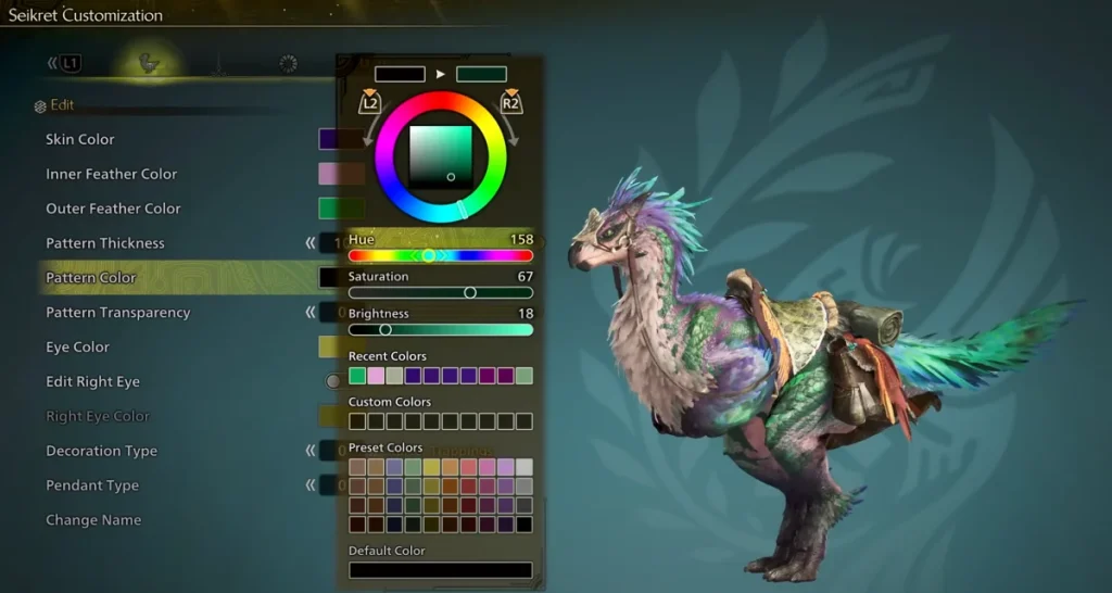 Cómo personalizar a Seikret en Monster Hunter Wilds