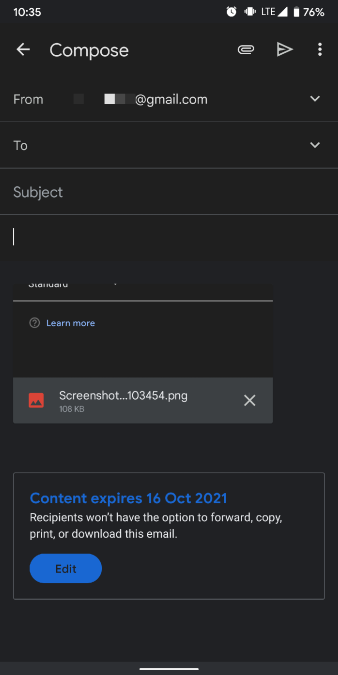 Enviar archivos adjuntos seguros en Gmail