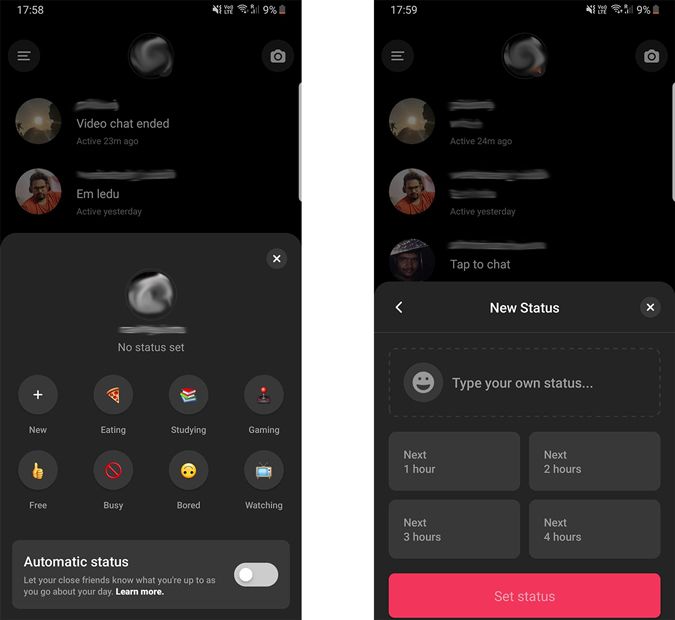 Mantener el estado automático de la aplicación Threads desde Instagram