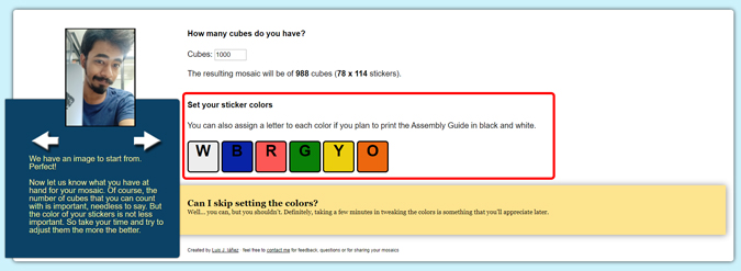 Cambiar el tono de color en Mosiac