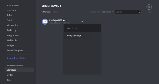 Asignar roles a las personas en su servidor
