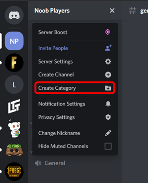 Creación de categorías en su servidor Discord
