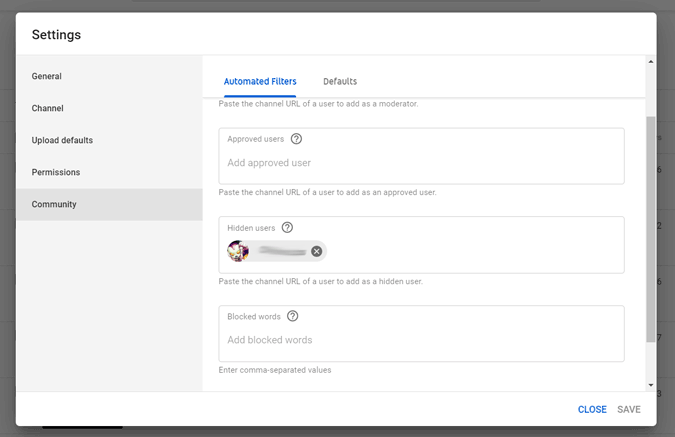 Cambiar moderadores de comentarios de YouTube 