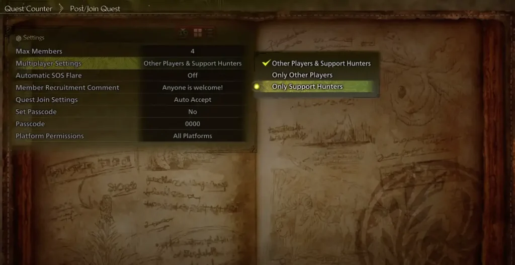¿Cuántos poeple puede unirse a SOS Flare Monster Hunter Wilds?