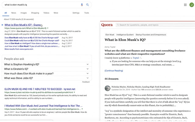 Vista previa de resultados de Google