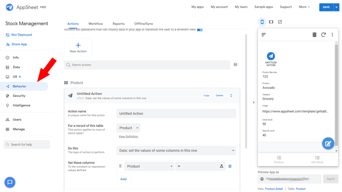 Crear automatización de avances desde la pestaña Comportamiento