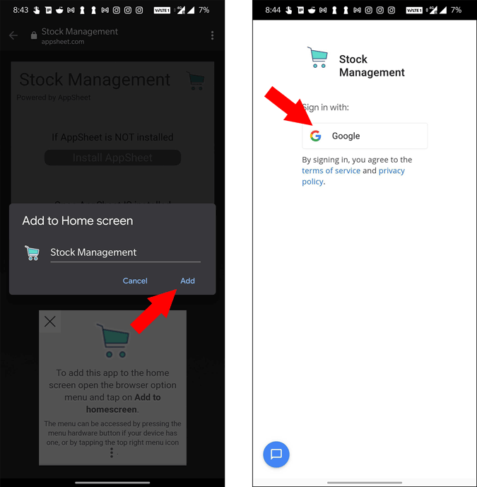 Registro con la cuenta existente de Google
