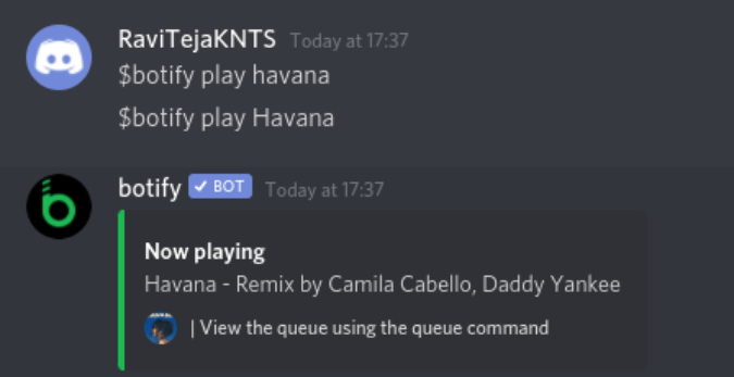Jugando Spotify en Discord