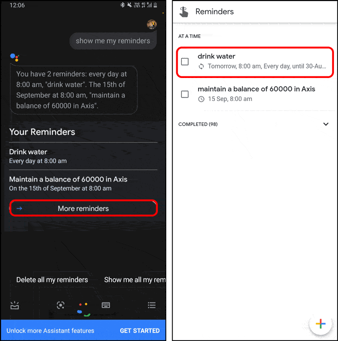 Eliminar recurrente y recurrente-google-asistente