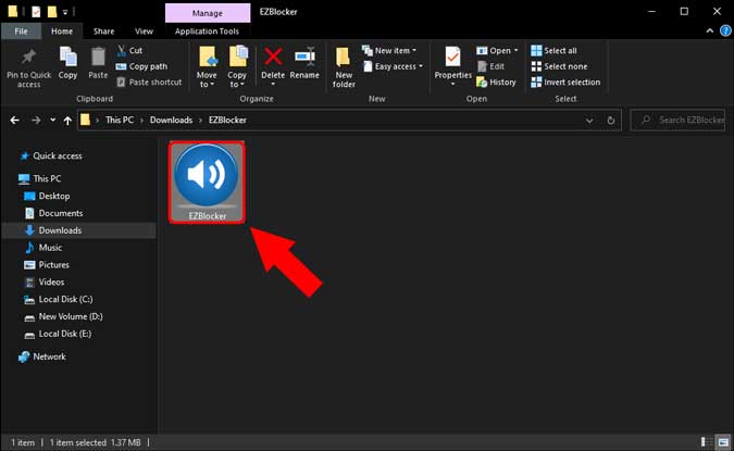 Aplicación Ezblocker para Windows para silenciar Spotify