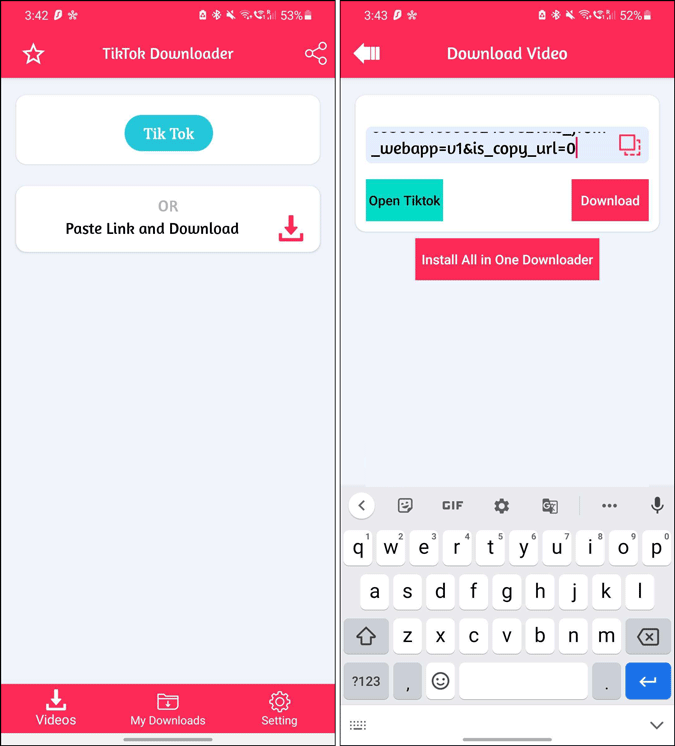 Video de Tiktok Downloader para descargar videos de tiktok