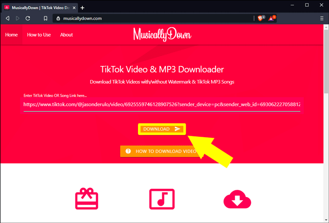 Descargar videos de Tiktok de Musicicy Down