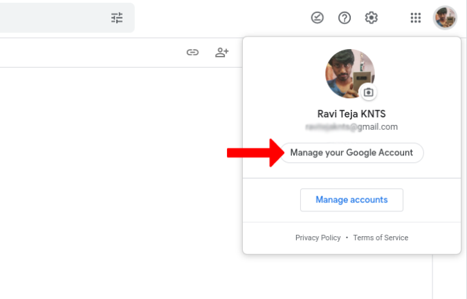 Abrir la cuenta de Google desde Google Drive 