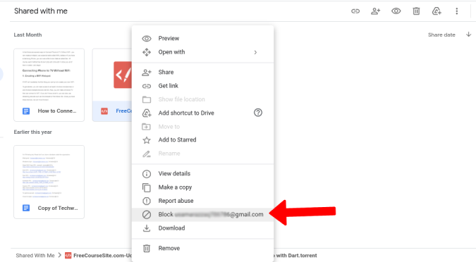 Bloquear al usuario en Google Drive