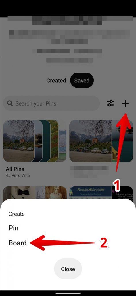 Crea Pinterest Board para negocios desde dispositivos móviles