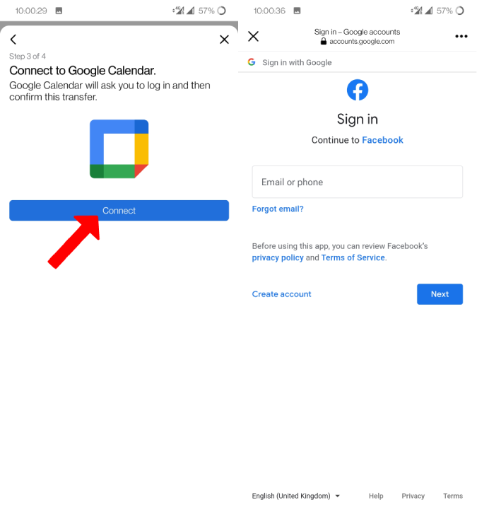 Conectando el calendario de Google a Facebook