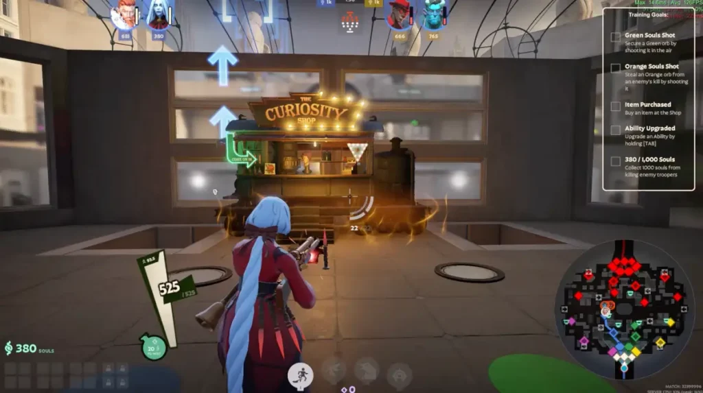 Tienda de curiosidad de punto muerto en el área de Spawn