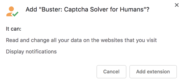 cómo omitir recaptcha- agregar extensión