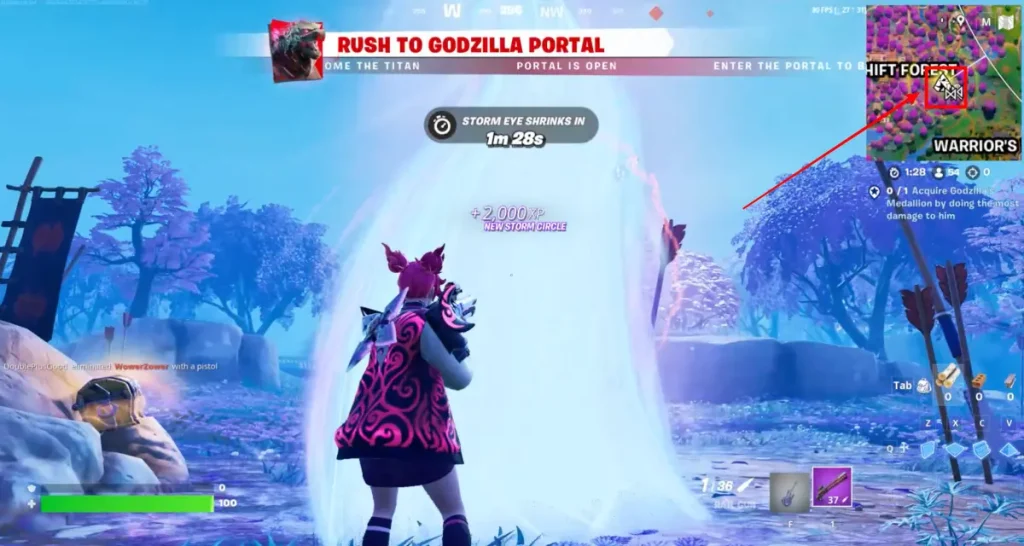 Cómo convertirse en Godzilla en Fortnite
