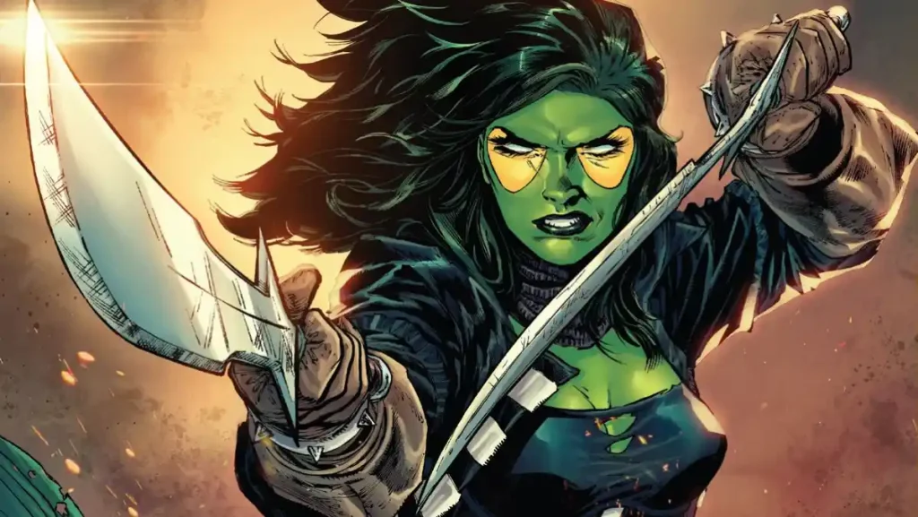 Gamora demostrando combos de espadas precisos