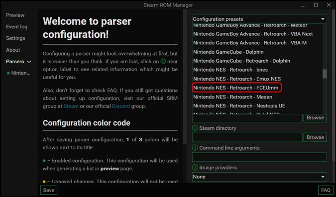 Encuentra un perfil para el núcleo que usas