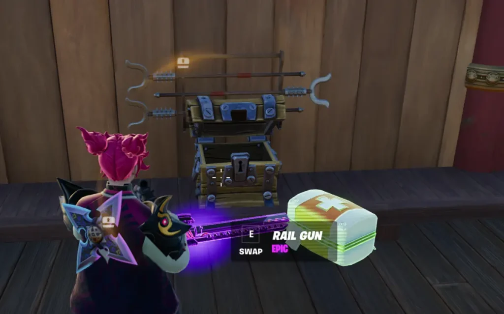 Derrota a Godzilla con pistola de riel en Fortnite