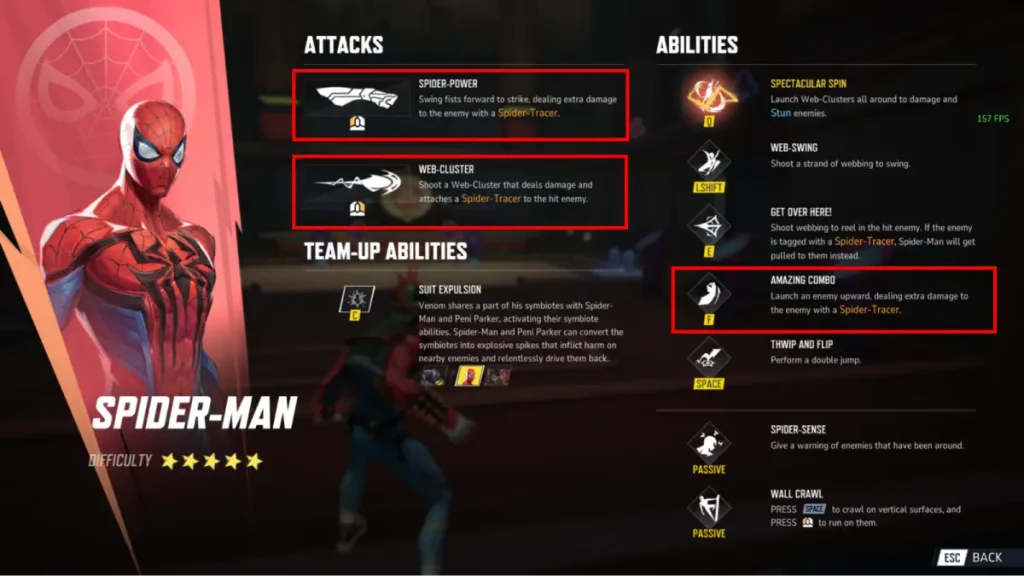 Use un combo increíble para activar el trazador de araña en Marvel Rivals